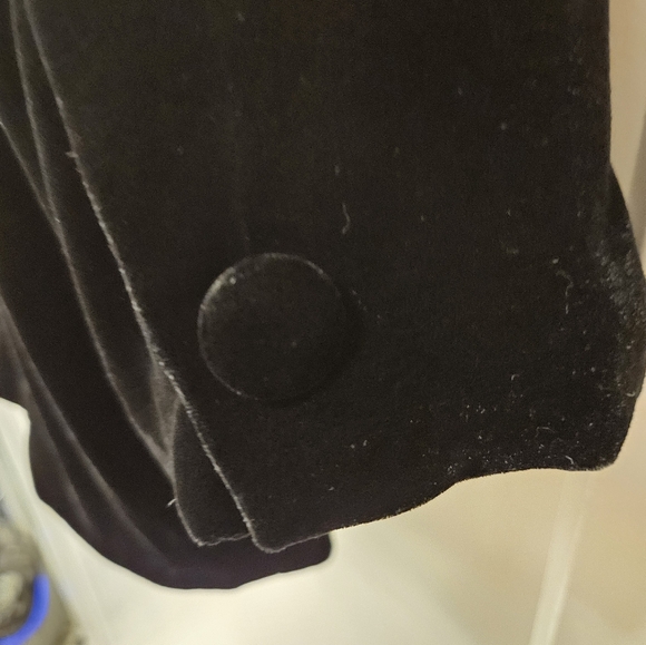 Vintage - Velvet Bloomingdales Black Evening Dress Blazer/Jacket - Size 14 - Picture 6 of 8